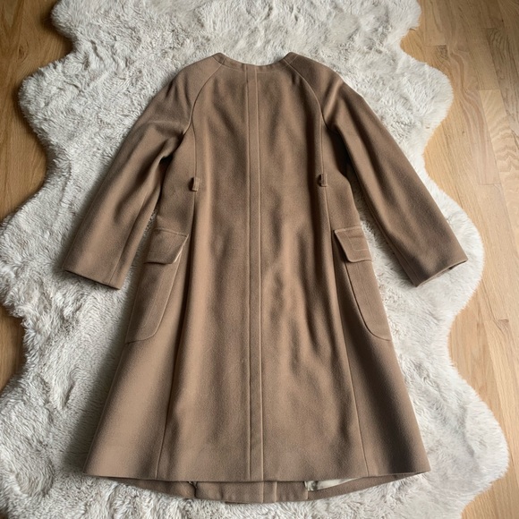 Authentic Burberry wool cashmere jacket coat beige tan sz 6 - Picture 11 of 13